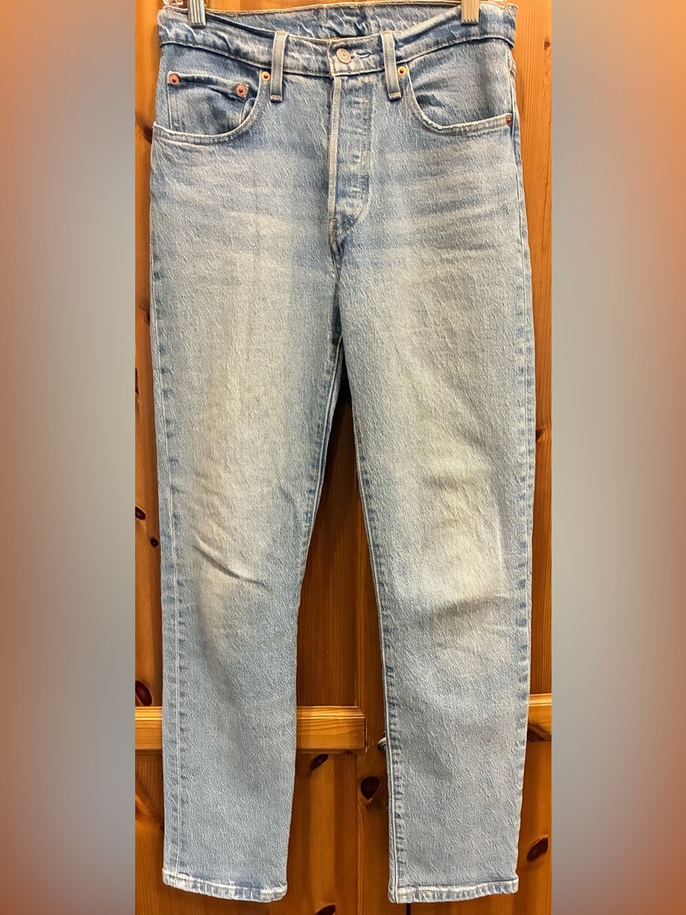 Levi’s 501 Button Fly Original Fit Women’s Blue Jeans Light Wash 27 X 30